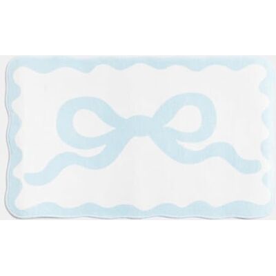 OHS Bow Print Bath Mat, Soft Velvet Non Slip Bathroom Mat Water Absorbent Quick Drying Comfy Decorative Cute Bathroom Rug Machine Washable Shower Rug Foot Mats, Blue OHS Bow Print Bath Mat, Soft Velvet Non Slip Bathroom Mat Water Absorbent Quick Drying Comfy Decorative Cute Bathroom Rug Machine Washable Shower Rug Foot Mats, Blue