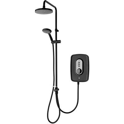 Triton Danzi DuElec Electric Shower - Black - 9.5kW Modern Rainfall Head Triton Danzi DuElec Electric Shower - Black - 9.5kW Modern Rainfall Head