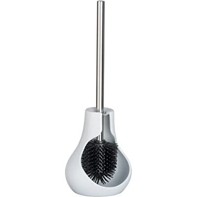 WENKO Toilet cleaning brush with semi-closed container, stylish DROP NEO toilet set, Colour:white WENKO Toilet cleaning brush with semi-closed container, stylish DROP NEO toilet set, Colour:white