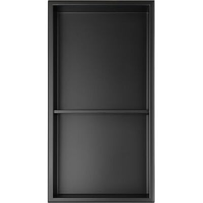 Thermopanel Matte Black Stainless Steel Shower Niche Bathroom Wall Insert Storage Shelf 305 x 610 x 80mm with Shelf Thermopanel Matte Black Stainless Steel Shower Niche Bathroom Wall Insert Storage Shelf 305 x 610 x 80mm with Shelf