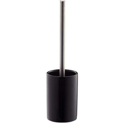 Relaxdays Ceramic WC Accessory Set, Toilet Brush with Round Holder, Exchangeable Brush Head, 36 cm, Black Relaxdays Ceramic WC Accessory Set, Toilet Brush with Round Holder, Exchangeable Brush Head, 36 cm, Black