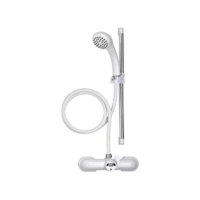 Croydex Ab220022 White & Chrome Bath Shower Mixer Set - Bath Shower Mixer Set Croydex Ab220022 White & Chrome Bath Shower Mixer Set - Bath Shower Mixer Set