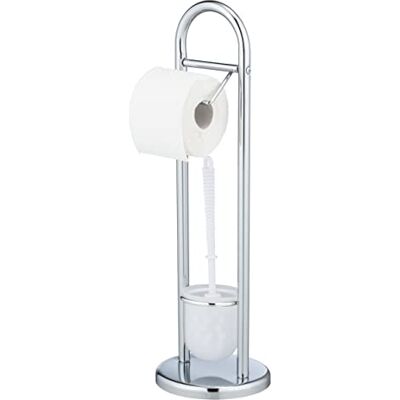 WENKO 15438100 Exclusive free-standing toilet brush Siena Chrome Toilettenpapierhalter und Steel, 19 x 63 x 19 cm, Shiny WENKO 15438100 Exclusive free-standing toilet brush Siena Chrome Toilettenpapierhalter und Steel, 19 x 63 x 19 cm, Shiny