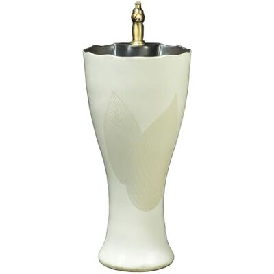 Kx9Lb8d Freestanding Wash Basin Pedestal Sink Ceramic Bathroom with Leaf Carving Kx9Lb8d Freestanding Wash Basin Pedestal Sink Ceramic Bathroom with Leaf Carving