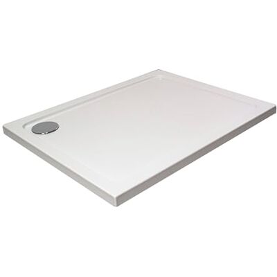 Balterley 1600 x 700 mm Rectangular Shower Tray, Slimline Anti-Slip Shower Trays, Durable Stone Resin Base Trays for Bathroom Enclosure, Corner Waste Rectangular Tray for Wetroom Showers (White) Balterley 1600 x 700 mm Rectangular Shower Tray, Slimline Anti-Slip Shower Trays, Durable Stone Resin Base Trays for Bathroom Enclosure, Corner Waste Rectangular Tray for Wetroom Showers (White)