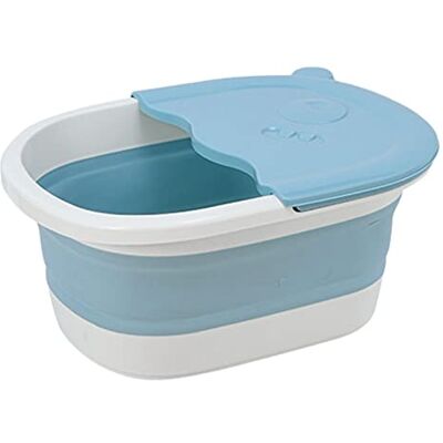 JINGYAN Foot Soaks Foldable Foot Bath Bucket Footbath Massage Wash Basin Folding Water Container Soaking Tub(Blue) JINGYAN Foot Soaks Foldable Foot Bath Bucket Footbath Massage Wash Basin Folding Water Container Soaking Tub(Blue)