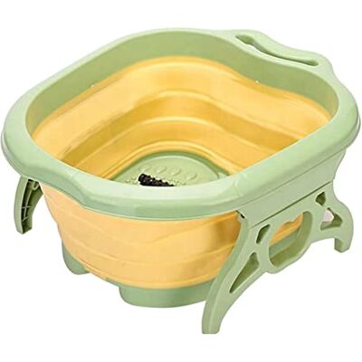 JINGYAN Foot Soaks Foldable Foot Soaking Tub Bucket Plastic Portable Massage Bath Soak Feet Container Household Sauna Tubs Pedicure Care(Green) JINGYAN Foot Soaks Foldable Foot Soaking Tub Bucket Plastic Portable Massage Bath Soak Feet Container Household Sauna Tubs Pedicure Care(Green)