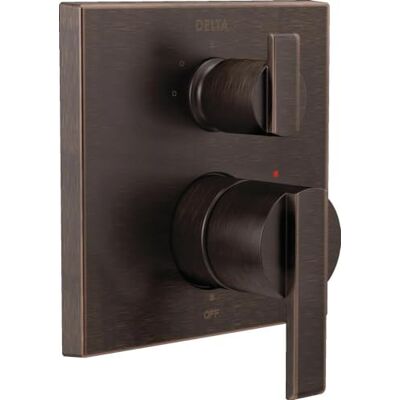 DELTA T24867-RB, Venetian Bronze Ara Angular Modern Monitor 14 Series Valve Trim with 3-Setting Integrated Diverter DELTA T24867-RB, Venetian Bronze Ara Angular Modern Monitor 14 Series Valve Trim with 3-Setting Integrated Diverter