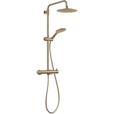 Gedy Star Plus 03 Shower Column - Adjustable Height, Matte Gold Finish Gedy Star Plus 03 Shower Column - Adjustable Height, Matte Gold Finish