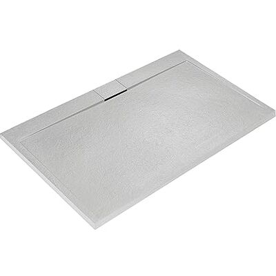Ideal Standard Ultra Flat S i.Life, Rectangular Shower Tray 160x90 in Resin, Long Side Drain Waste, Stone Effect matt Finish, White Ideal Standard Ultra Flat S i.Life, Rectangular Shower Tray 160x90 in Resin, Long Side Drain Waste, Stone Effect matt Finish, White