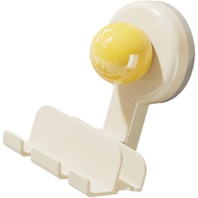 Fsviprx Drillless Bathroom Storage Holder Suction Cup Wall Shelf ABS, C Renters Small Spaces Living Fsviprx Drillless Bathroom Storage Holder Suction Cup Wall Shelf ABS, C Renters Small Spaces Living