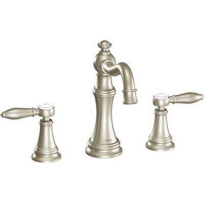 Moen TS42108BN Weymouth Two-Handle High Arc Bathroom Faucet Trim Kit Without Valve, Brushed Nickel Moen TS42108BN Weymouth Two-Handle High Arc Bathroom Faucet Trim Kit Without Valve, Brushed Nickel