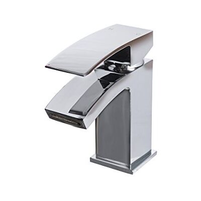 Cassellie PEK001-s Peak Mini Mono Basin Mixer with Push Waste by Cassellie PEK001-s Peak Mini Mono Basin Mixer with Push Waste by