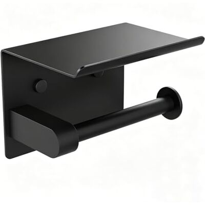 Ibergrif Black Stainless Steel Toilet Paper Holder - Toilet Roll Dispenser Ibergrif Black Stainless Steel Toilet Paper Holder - Toilet Roll Dispenser