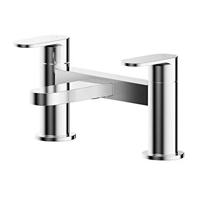 nuie BIN303 Binsey Modern Bathroom Round Deck Mounted Bath Filler Tap with Lever Handles, 120mm, Chrome nuie BIN303 Binsey Modern Bathroom Round Deck Mounted Bath Filler Tap with Lever Handles, 120mm, Chrome