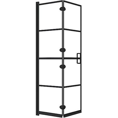 vidaXL Folding Shower Enclosure ESG 80x140 cm Black vidaXL Folding Shower Enclosure ESG 80x140 cm Black