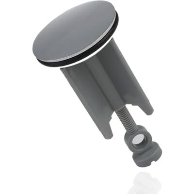 Chonphan 40mm Pop Up Sink Plug Replacement–Grey, Lever Arm Rod Operated Sink Plug, Basin Waste Drain Plug, Adjustable, Chrome Brass, Height 66mm-83mm for Bathroom Washbasin Lavatory Chonphan 40mm Pop Up Sink Plug Replacement–Grey, Lever Arm Rod Operated Sink Plug, Basin Waste Drain Plug, Adjustable, Chrome Brass, Height 66mm-83mm for Bathroom Washbasin Lavatory