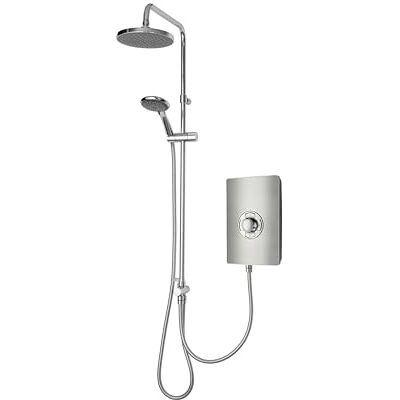 Triton Showers Collections II DuElec Aspirante Electric Shower Dual Shower Head 9.5KW Brushed Steel Rainfall Shower Head Triton Electric Shower Shower Head and Hose Set Triton Showers Collections II DuElec Aspirante Electric Shower Dual Shower Head 9.5KW Brushed Steel Rainfall Shower Head Triton Electric Shower Shower Head and Hose Set