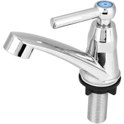 Zerodis Modern Single Cold Faucet Sink Accessories Chrome Finish Water Tap for Home Bathroom Washbasin Kitchen Basin 3 Handle Type Optional (Straight) Zerodis Modern Single Cold Faucet Sink Accessories Chrome Finish Water Tap for Home Bathroom Washbasin Kitchen Basin 3 Handle Type Optional (Straight)