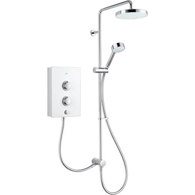 Mira Showers Decor 10.8KW White Dual Outlet Electric Shower 1.1894.009 Mira Showers Decor 10.8KW White Dual Outlet Electric Shower 1.1894.009