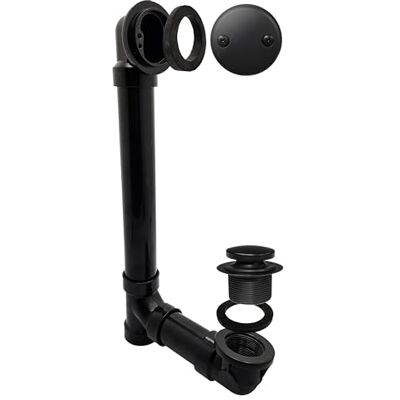 Westbrass Tip Toe Bath Tub Waste Bathtub Overflow Tube Flat Black Westbrass Tip Toe Bath Tub Waste Bathtub Overflow Tube Flat Black