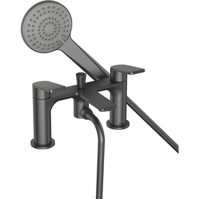 Bristan Frammento Gun Metal Deck Mounted Bath Shower Mixer Tap Hose Shower Head - Bath Shower Mixer Tap Bristan Frammento Gun Metal Deck Mounted Bath Shower Mixer Tap Hose Shower Head - Bath Shower Mixer Tap