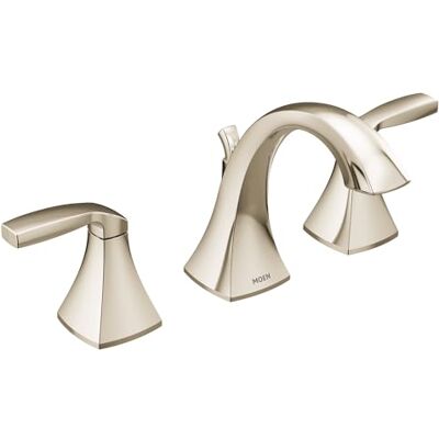 Moen Voss Collection Two Handle Widespread Bathroom Faucet Valve Required (T6905NL), Polished Nickel Moen Voss Collection Two Handle Widespread Bathroom Faucet Valve Required (T6905NL), Polished Nickel