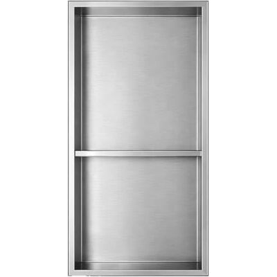 Thermopanel Stainless Steel Shower Niche without Optional LED Stainless Steel (80mm Depth), 305 x 610 x 80mm with Shelf Thermopanel Stainless Steel Shower Niche without Optional LED Stainless Steel (80mm Depth), 305 x 610 x 80mm with Shelf
