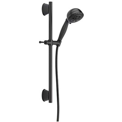 DELTA 51559-BL H2Okinetic Slide Bar Hand Shower Handshower, Matte Black DELTA 51559-BL H2Okinetic Slide Bar Hand Shower Handshower, Matte Black