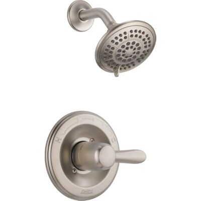 DELTA Lahara 14 Series Single-Function Shower Trim Kit with 5-Spray Touch Clean Shower Head, Stainless T14238-SS (Valve Not Included) DELTA Lahara 14 Series Single-Function Shower Trim Kit with 5-Spray Touch Clean Shower Head, Stainless T14238-SS (Valve Not Included)