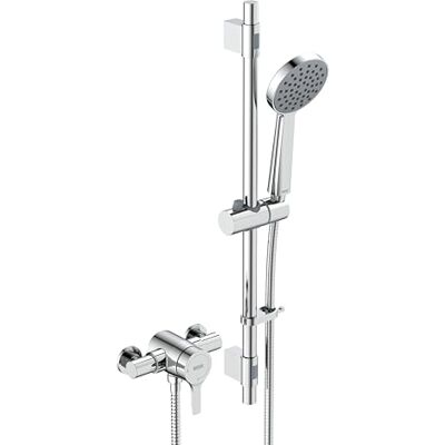 Bristan Onza Thermostatic Exposed Shower Valve with Riser Kit Chrome Bristan Onza Thermostatic Exposed Shower Valve with Riser Kit Chrome