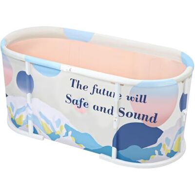 yulewiix Portable Bathtub, 45inch Large Foldable Bath Tub, Soaking Bathtub for Ice Bath and Hot Bath, Freestanding Surround Collapsible Bathtubs, Family SPA Soaking Tub for Kids Adult 1 Set yulewiix Portable Bathtub, 45inch Large Foldable Bath Tub, Soaking Bathtub for Ice Bath and Hot Bath, Freestanding Surround Collapsible Bathtubs, Family SPA Soaking Tub for Kids Adult 1 Set