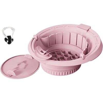 APGLSXY Flexible Silicone Face Soaking Tub with Ice Compartment and Ventilation Ice Compartment Face Soak APGLSXY Flexible Silicone Face Soaking Tub with Ice Compartment and Ventilation Ice Compartment Face Soak
