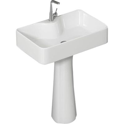 Kx9Lb8d Freestanding Wash Basin Washbasin with Faucet and Drain Kit Floor-Standing Pedestal Sink(Large) Kx9Lb8d Freestanding Wash Basin Washbasin with Faucet and Drain Kit Floor-Standing Pedestal Sink(Large)