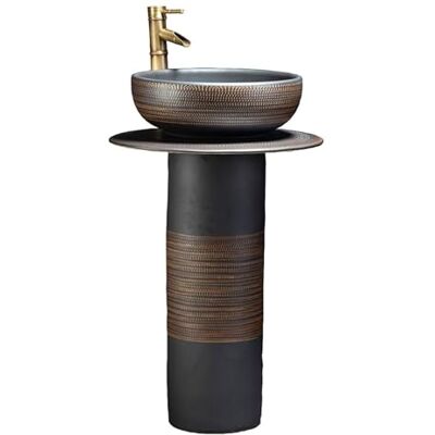 Kx9Lb8d Freestanding Wash Basin Pedestal Sink, Vintage Ceramic Pedestal, Bathroom Floor Standing Kx9Lb8d Freestanding Wash Basin Pedestal Sink, Vintage Ceramic Pedestal, Bathroom Floor Standing