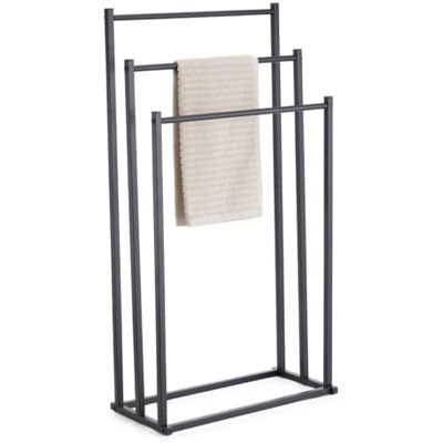 URBNLIVING 3 Tier Freestanding Towel Rack, Metal Frame, Staggered Airflow Design Drying Stand, Space Saving Floor Holder for Bathroom Bedroom Utility Room Laundry Use URBNLIVING 3 Tier Freestanding Towel Rack, Metal Frame, Staggered Airflow Design Drying Stand, Space Saving Floor Holder for Bathroom Bedroom Utility Room Laundry Use