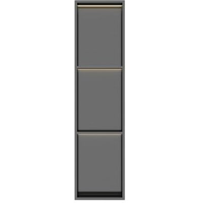 INSL8 Stainless Steel Gunmetal Black (305 x 1210 x 100mm Shelved LED Shower Niches – Shelved & Standard Options with or Without LED Lighting INSL8 Stainless Steel Gunmetal Black (305 x 1210 x 100mm Shelved LED Shower Niches – Shelved & Standard Options with or Without LED Lighting