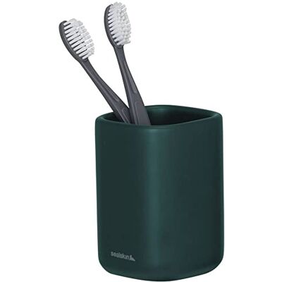 Sealskin Mind Dark Green Curved Toothbrush Holder - toothbrush holder Sealskin Mind Dark Green Curved Toothbrush Holder - toothbrush holder