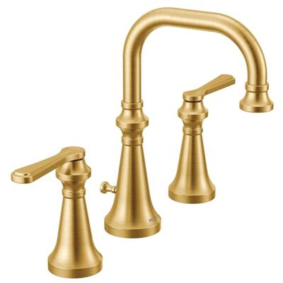 Moen TS44102BN Colinet Traditional Two Widespread High-Arc Bathroom Faucet with Lever Handles Valve Required, Brushed Nickel Moen TS44102BN Colinet Traditional Two Widespread High-Arc Bathroom Faucet with Lever Handles Valve Required, Brushed Nickel