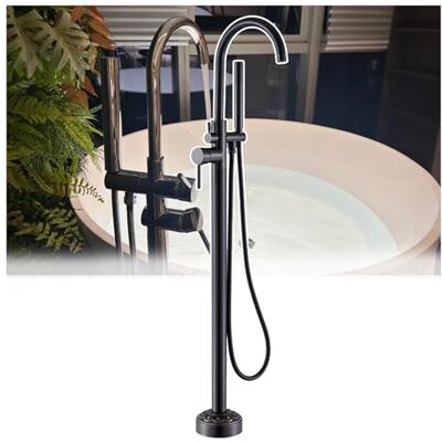 伟 祥 Freestanding Tub Faucet, Floor Mount Bathtub Faucet, Standing High Flow Shower Faucets Shower Mixer Taps with Hand Shower and Swivel Spout, Two Water Modes, 360° Swivel Spout 伟 祥 Freestanding Tub Faucet, Floor Mount Bathtub Faucet, Standing High Flow Shower Faucets Shower Mixer Taps with Hand Shower and Swivel Spout, Two Water Modes, 360° Swivel Spout