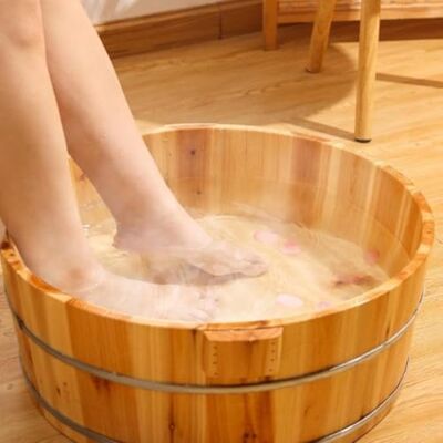TLINGMEIXIAN Foot Bath Bowl – Wooden Pedicure Basin, Spa Massage Foot Soaking Tub – Foot Bath Basin for Dead Skin Removal (for Home Use)-Xian TLINGMEIXIAN Foot Bath Bowl – Wooden Pedicure Basin, Spa Massage Foot Soaking Tub – Foot Bath Basin for Dead Skin Removal (for Home Use)-Xian