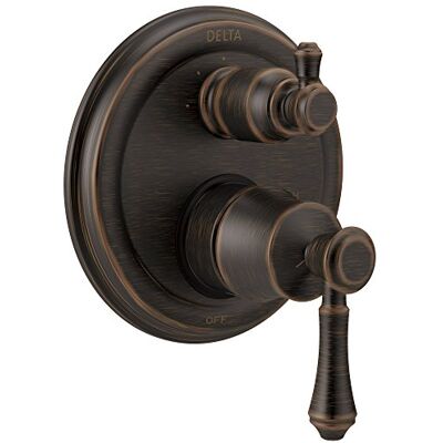 DELTA Faucet T24897-RB Cassidy Traditional Monitor 14 Series Valve Trim with 3-Setting Integrated Diverter, Venetian Bronze DELTA Faucet T24897-RB Cassidy Traditional Monitor 14 Series Valve Trim with 3-Setting Integrated Diverter, Venetian Bronze