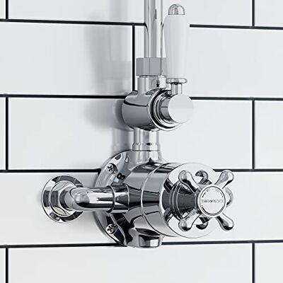 Enki - T87 - Thermostatic - Chrome White - Shower Valve Enki - T87 - Thermostatic - Chrome White - Shower Valve