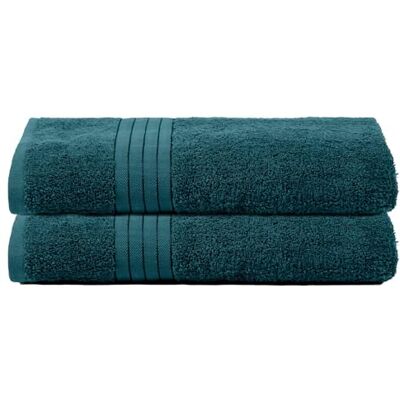 Brentfords Extra Large Bath Sheets Teal Green, 100% Cotton Shower Towel Super Soft Feel High Absorbency Bathroom Essentials, 2 Piece Brentfords Extra Large Bath Sheets Teal Green, 100% Cotton Shower Towel Super Soft Feel High Absorbency Bathroom Essentials, 2 Piece