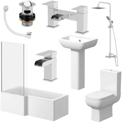 Affine Complete Bathroom Suite Package Left Hand L Shaped Affine Complete Bathroom Suite Package Left Hand L Shaped