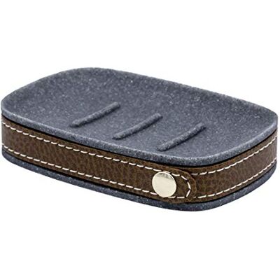 RIDDER Soap Dish, Polyresin, Grey, Approx. 13,4 x 8,9 x 2,8 cm RIDDER Soap Dish, Polyresin, Grey, Approx. 13,4 x 8,9 x 2,8 cm