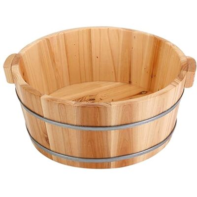 Pastoralist Foot Bath Bowl, Foot Bath Bowl Wooden Pedicure Spa Massage Soaking Tub Basin Remove Dead Skin for Home Sauna Care 14.2x6.3 Pastoralist Foot Bath Bowl, Foot Bath Bowl Wooden Pedicure Spa Massage Soaking Tub Basin Remove Dead Skin for Home Sauna Care 14.2x6.3