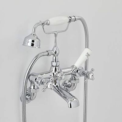 Hudson Reed - Elizabeth - Chrome - White - Bathtub Faucet Hudson Reed - Elizabeth - Chrome - White - Bathtub Faucet