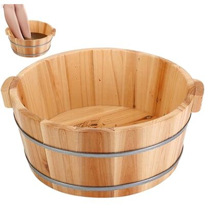 Nukinp Foot Bath Bowl Wooden Pedicure Bowl Spa Massage Foot Soaking Tub Bath Basin Remove Dead Skin for Home Sauna Care 14.2x6.3 Nukinp Foot Bath Bowl Wooden Pedicure Bowl Spa Massage Foot Soaking Tub Bath Basin Remove Dead Skin for Home Sauna Care 14.2x6.3