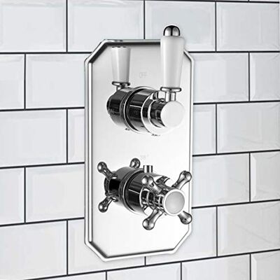 ENKI - TSV028 - 2-Outlet - White - Shower Valve ENKI - TSV028 - 2-Outlet - White - Shower Valve